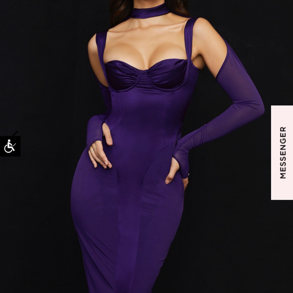 Talika grape corset midi dress